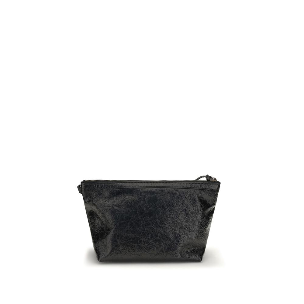 Balenciaga | Black Calf Leather Bos Taurus Clutch Bag