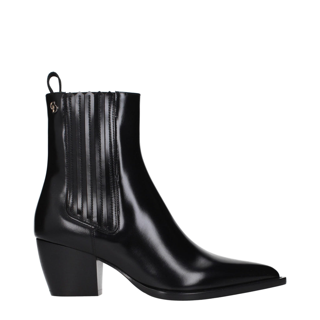 Christian Dior | Black Leather Ankle Boots
