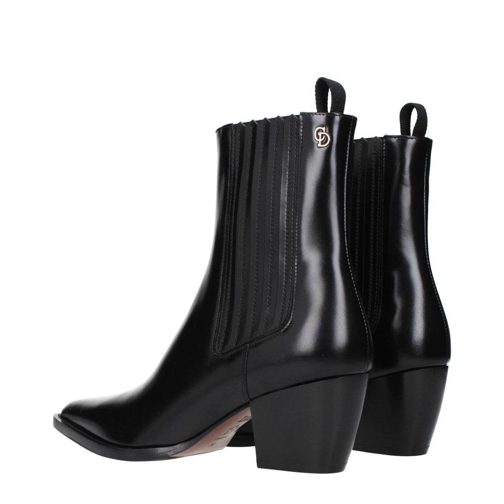 Christian Dior | Black Leather Ankle Boots