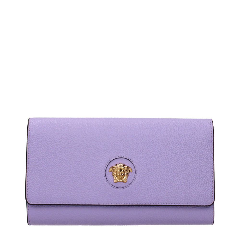 Versace | Purple Leather Clutch Bag