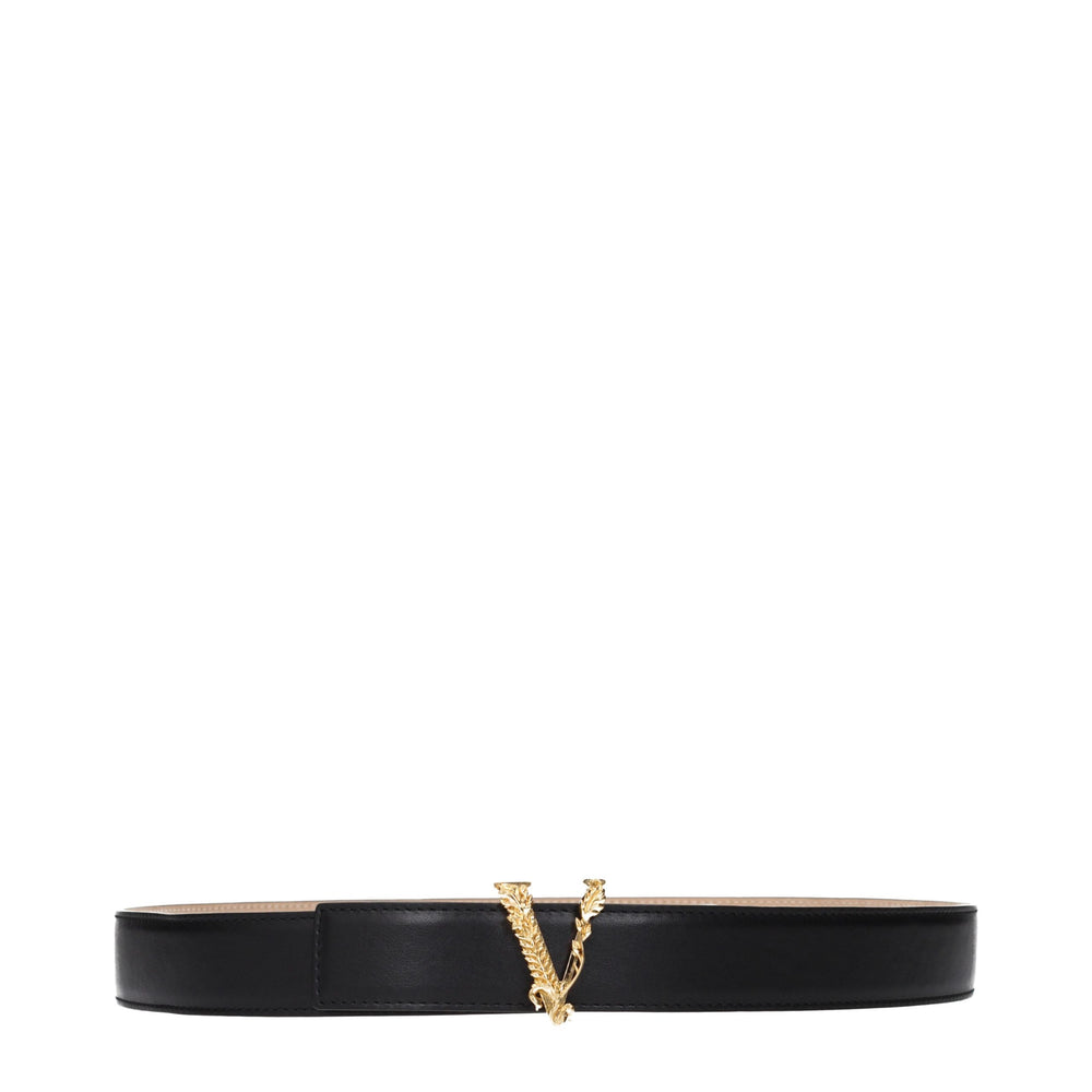 Versace | Black Leather Regular Belt