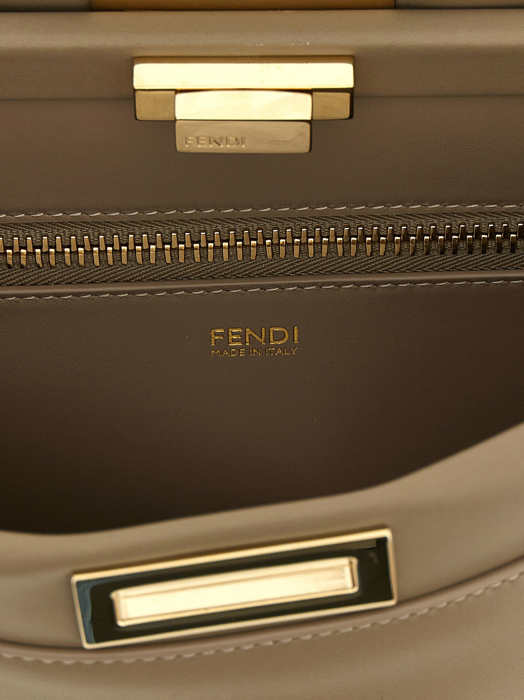 Fendi | Gray Calfskin Shoulder Bag