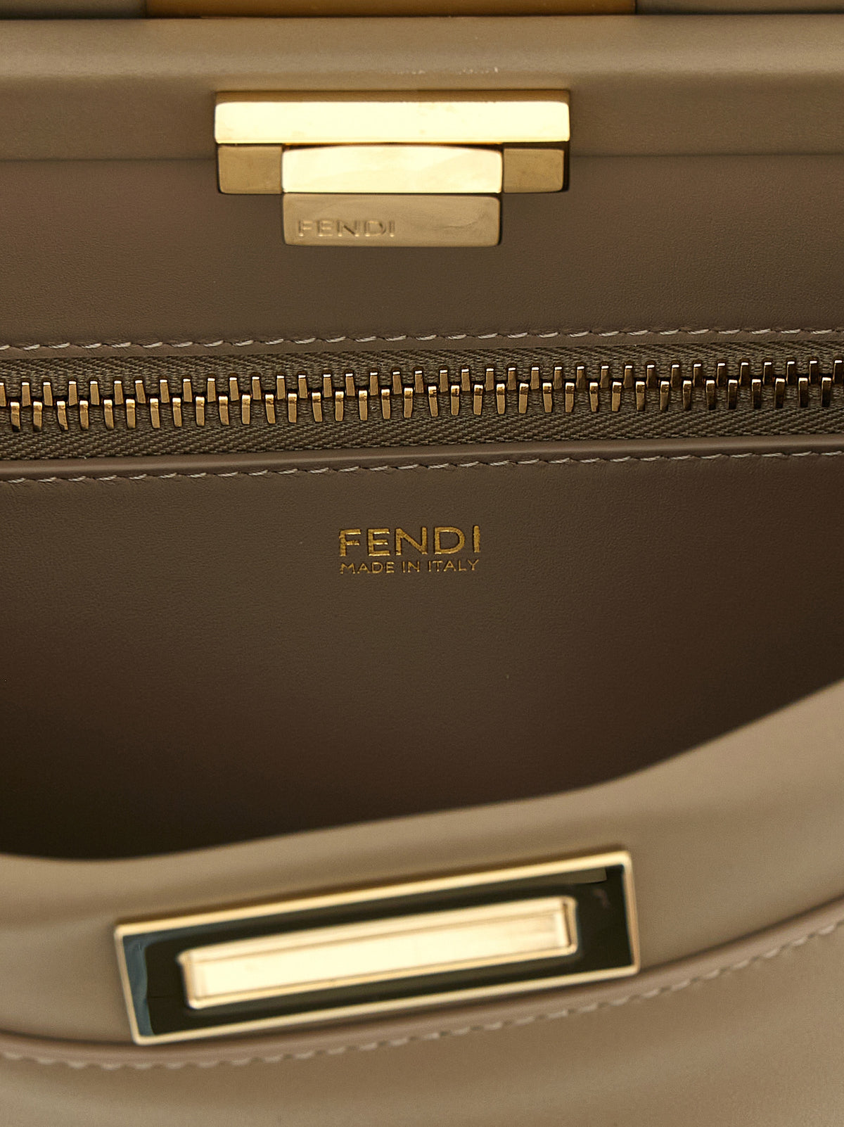 Fendi | Gray Calfskin Shoulder Bag