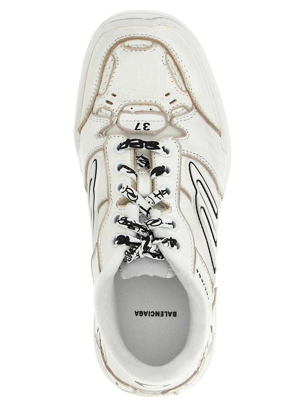 Balenciaga | White Calfskin Athletic Sneakers
