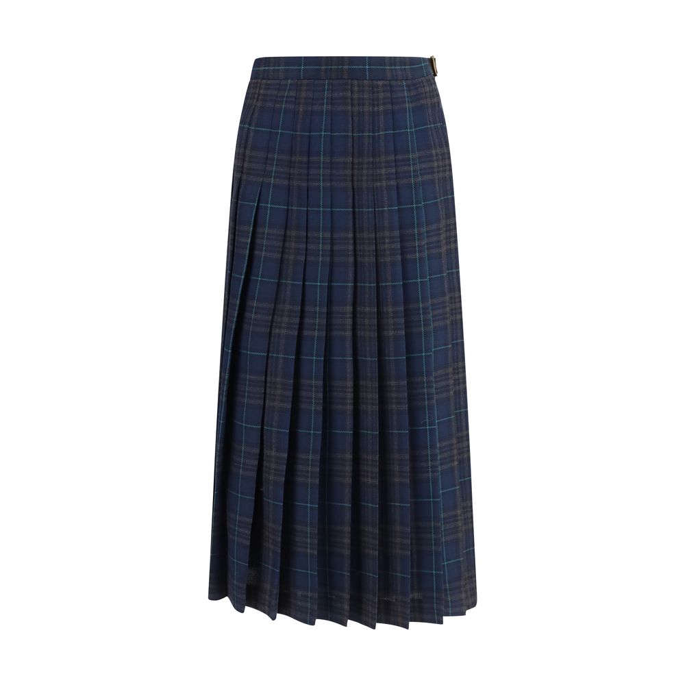 Burberry | Blue Polyester Long Skirt