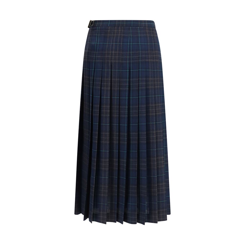 Burberry | Blue Polyester Long Skirt