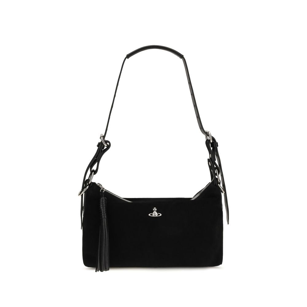 Vivienne Westwood | Black Suede Leather Shoulder Bag