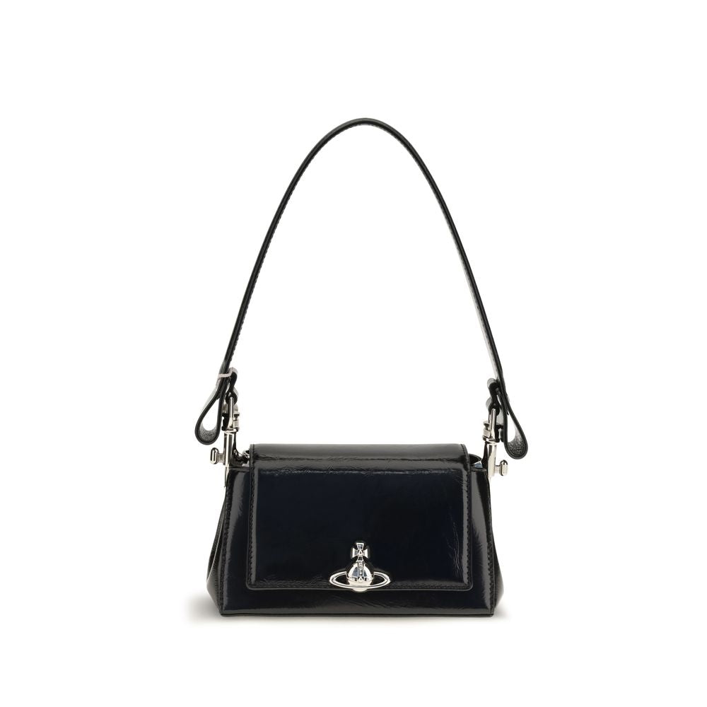 Vivienne Westwood | Black Calf Leather Bos Taurus Shoulder Bag