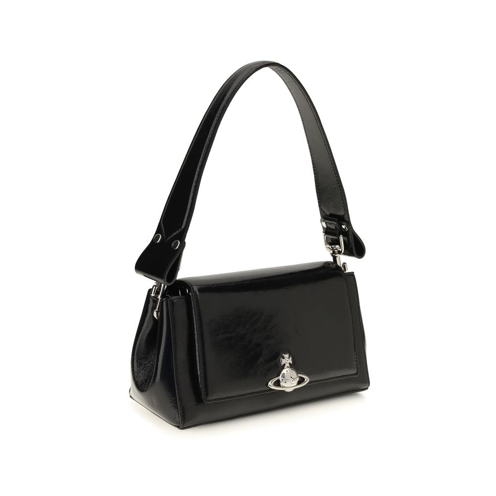 Vivienne Westwood | Black Calf Leather Bos Taurus Shoulder Bag