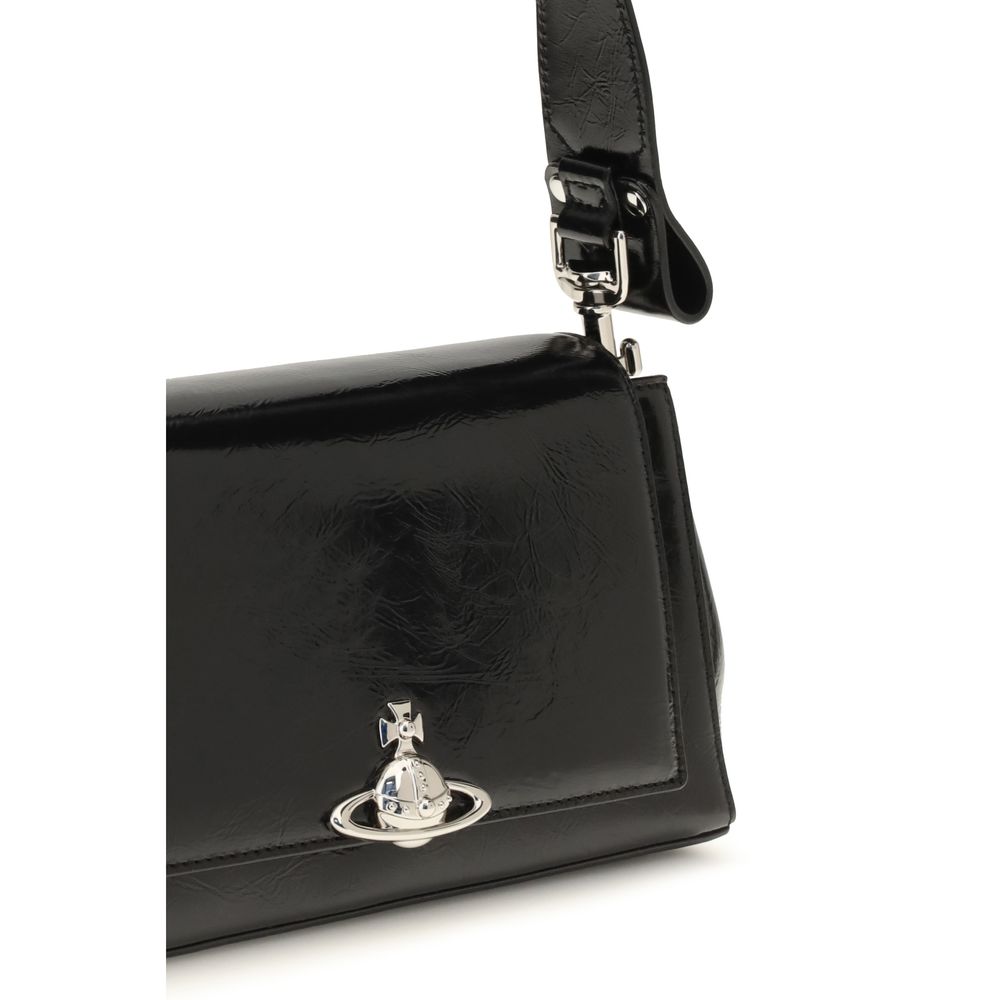 Vivienne Westwood | Black Calf Leather Bos Taurus Shoulder Bag