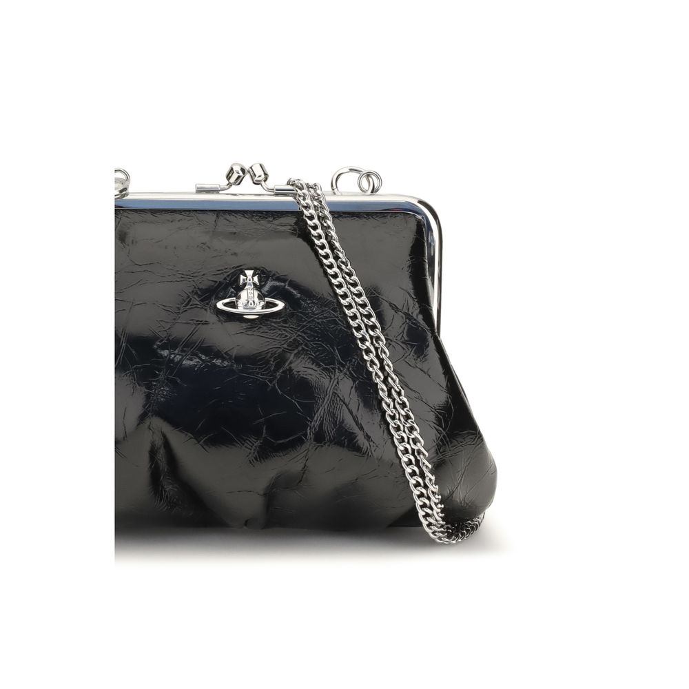 Vivienne Westwood | Black Calf Leather Bos Taurus Handbag