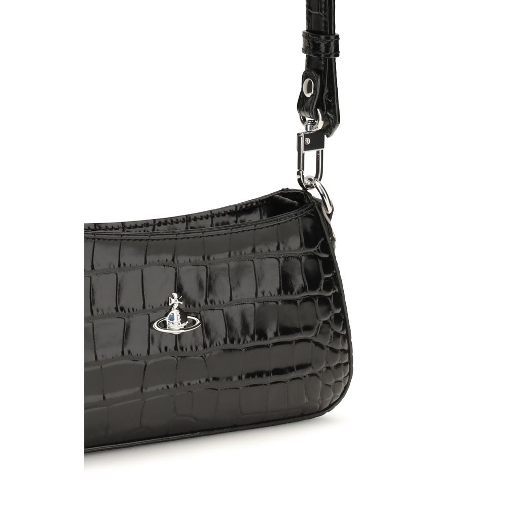 Vivienne Westwood | Black Calf Leather Bos Taurus Shoulder Bag