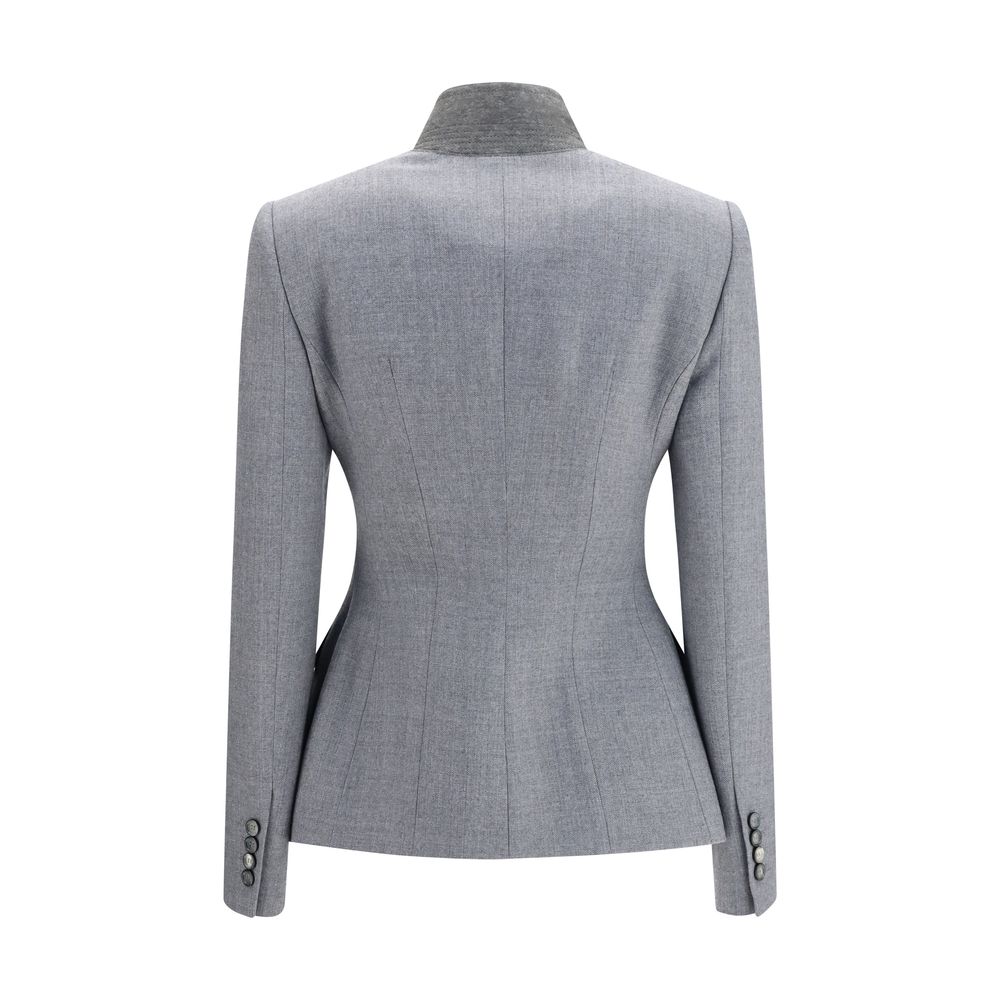 Alexander McQueen | Gray Wool Oves Aries Full-Length Jacket
