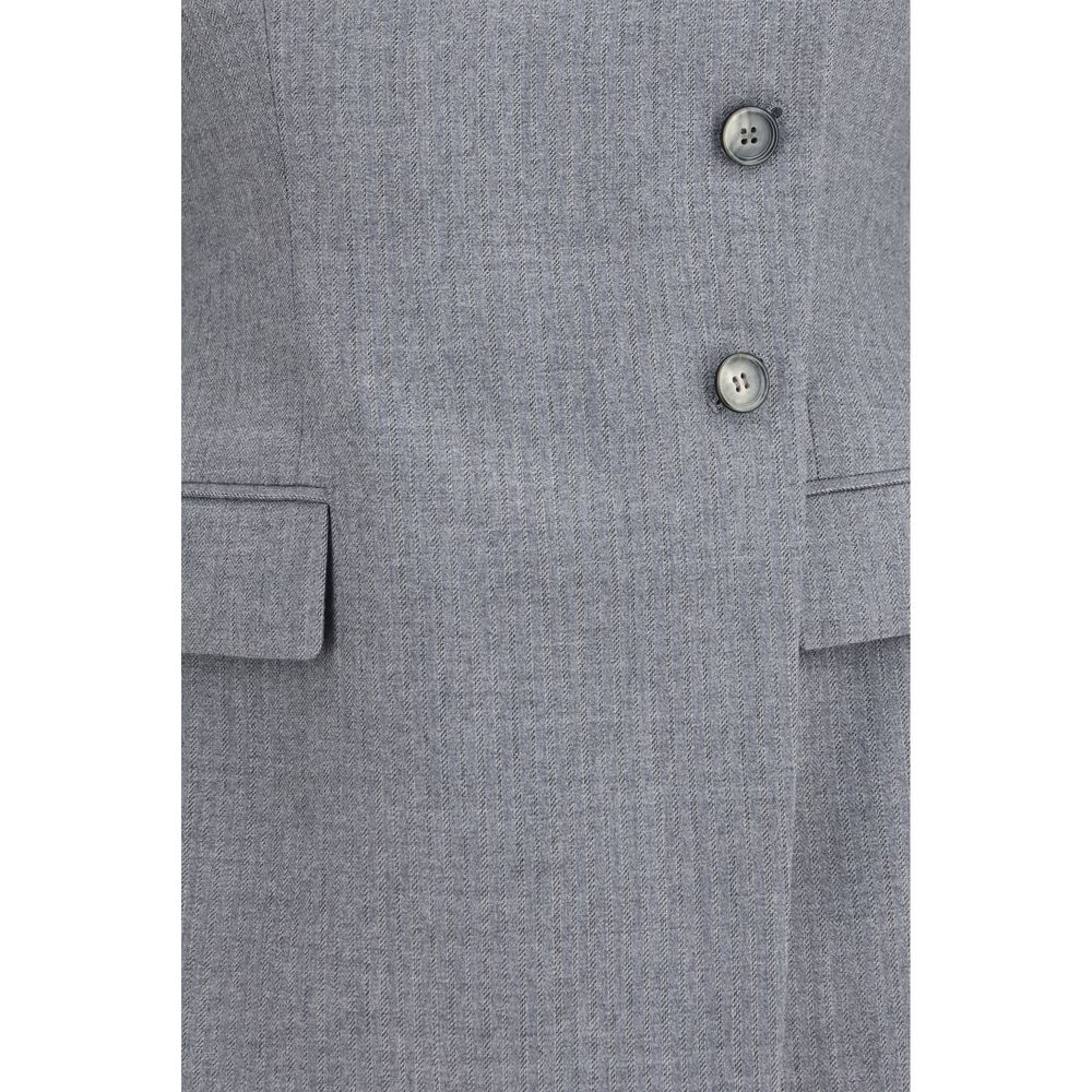 Alexander McQueen | Gray Wool Oves Aries Full-Length Jacket