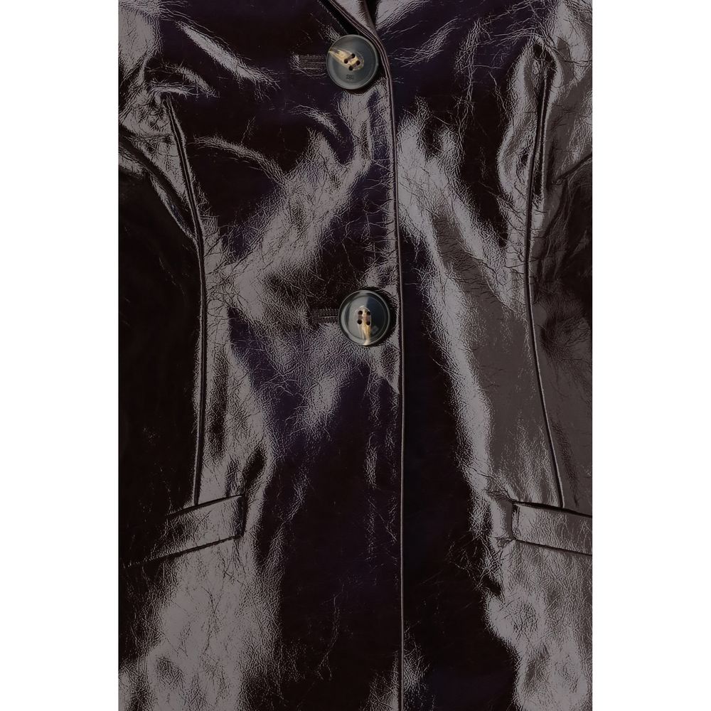 Ganni | Bordeaux Polyethylene Full-Length Jacket
