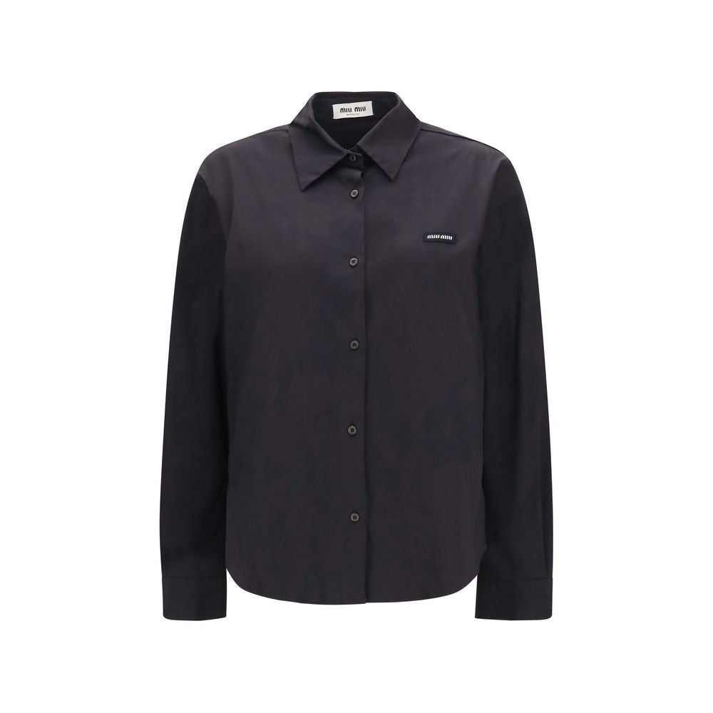 Miu Miu | Black Cotton Dress Shirt