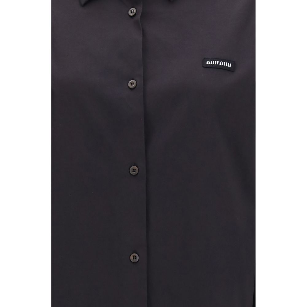 Miu Miu | Black Cotton Dress Shirt