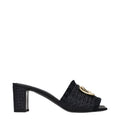Dolce & Gabbana | Black Raffia Platform Sandals