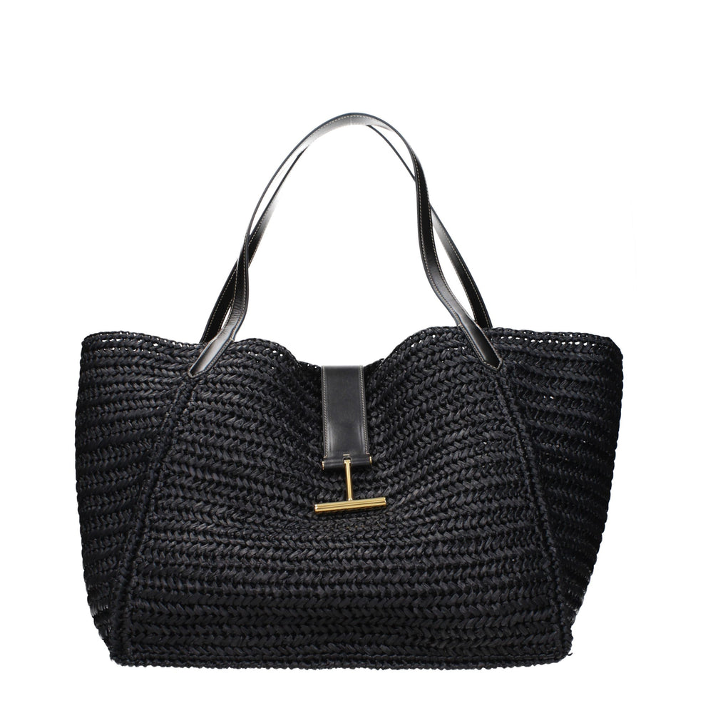 Tom Ford | Black Raffia Shoulder Bag