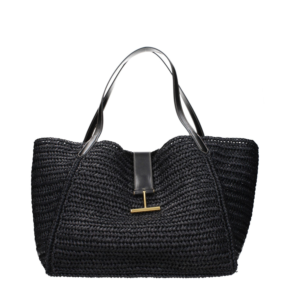 Tom Ford | Black Raffia Shoulder Bag
