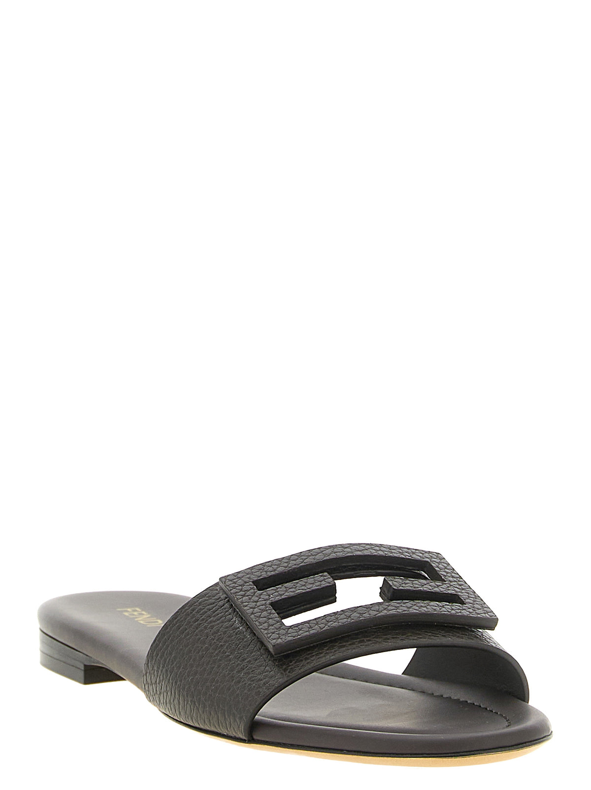 Fendi | Brown Calfskin Slides
