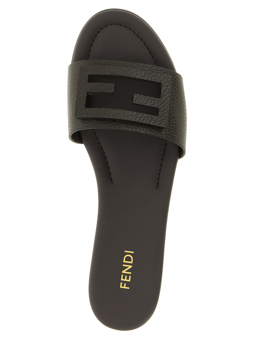 Fendi | Brown Calfskin Slides