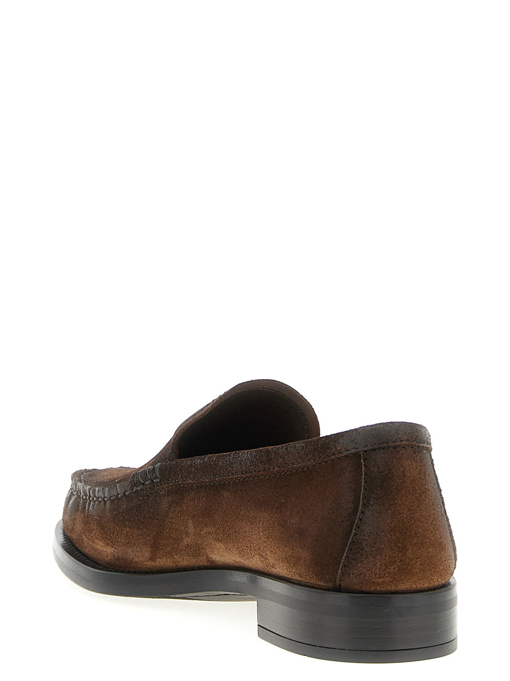 Prada | Brown Calfskin Slip-On Loafers