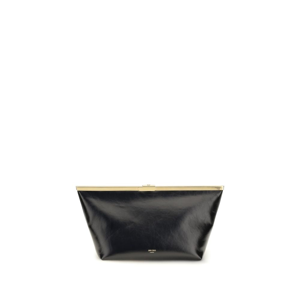 Jimmy Choo | Black Calf Leather Bos Taurus Clutch Bag