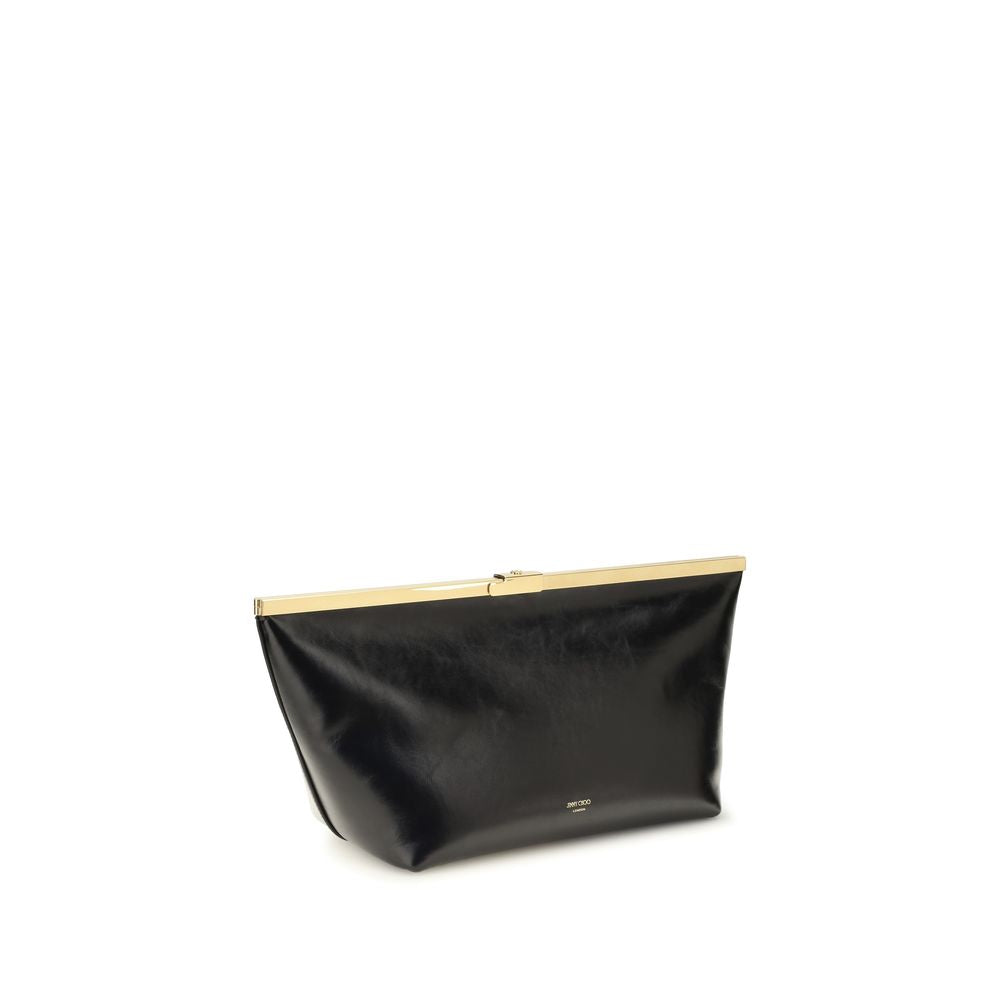 Jimmy Choo | Black Calf Leather Bos Taurus Clutch Bag