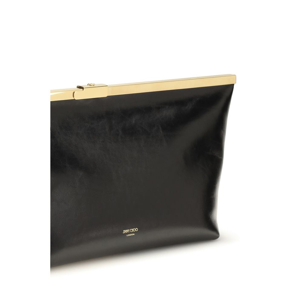 Jimmy Choo | Black Calf Leather Bos Taurus Clutch Bag