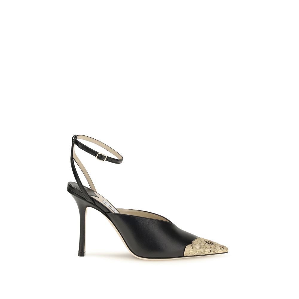 Jimmy Choo | Black Calf Leather Bos Taurus High Heel Pumps
