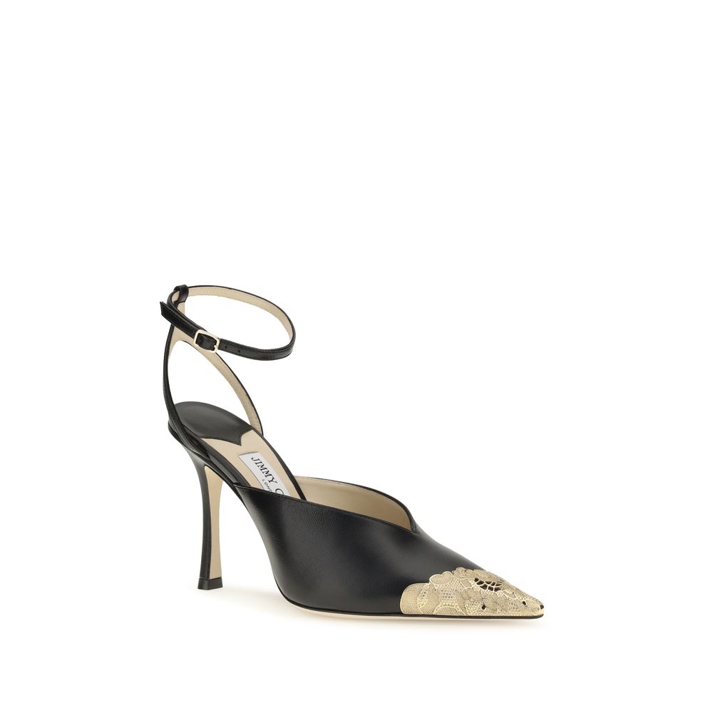 Jimmy Choo | Black Calf Leather Bos Taurus High Heel Pumps
