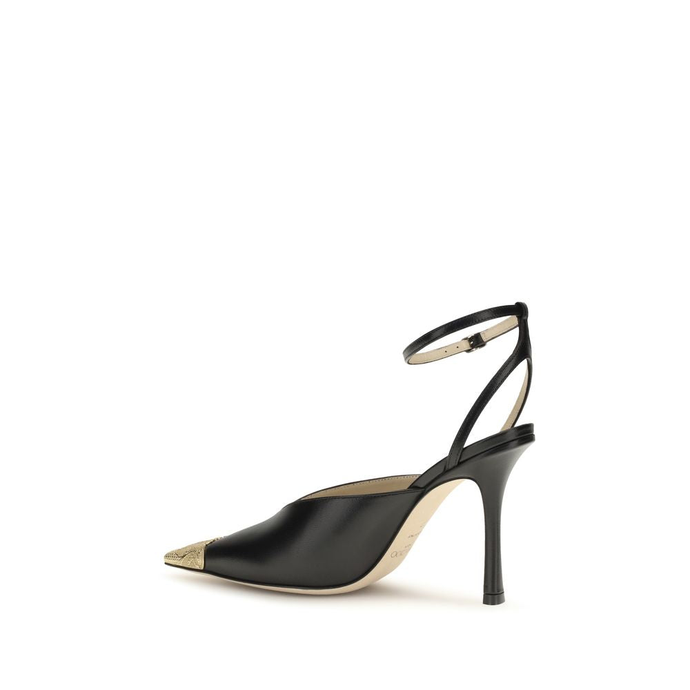 Jimmy Choo | Black Calf Leather Bos Taurus High Heel Pumps