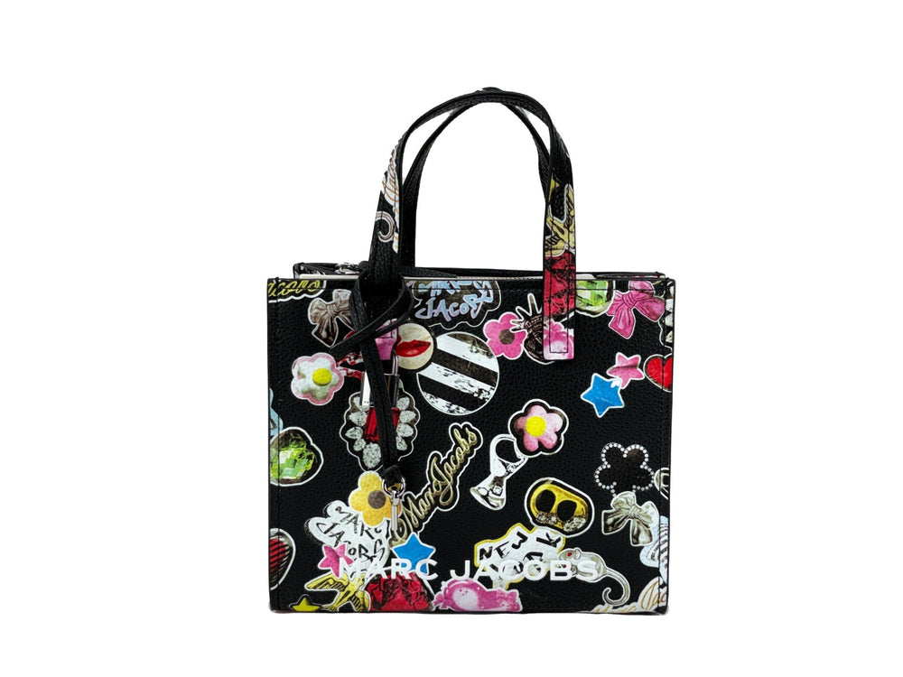 Marc Jacobs | Mini Grind Black Sticker Leather Crossbody Bag