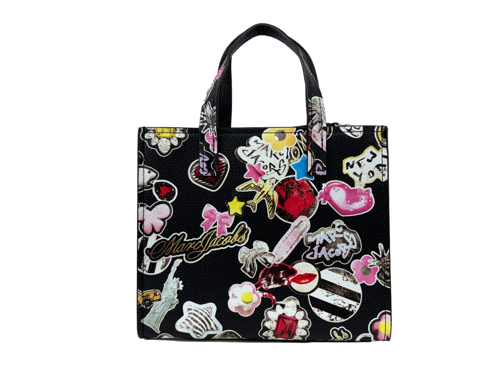Marc Jacobs | Mini Grind Black Sticker Leather Crossbody Bag