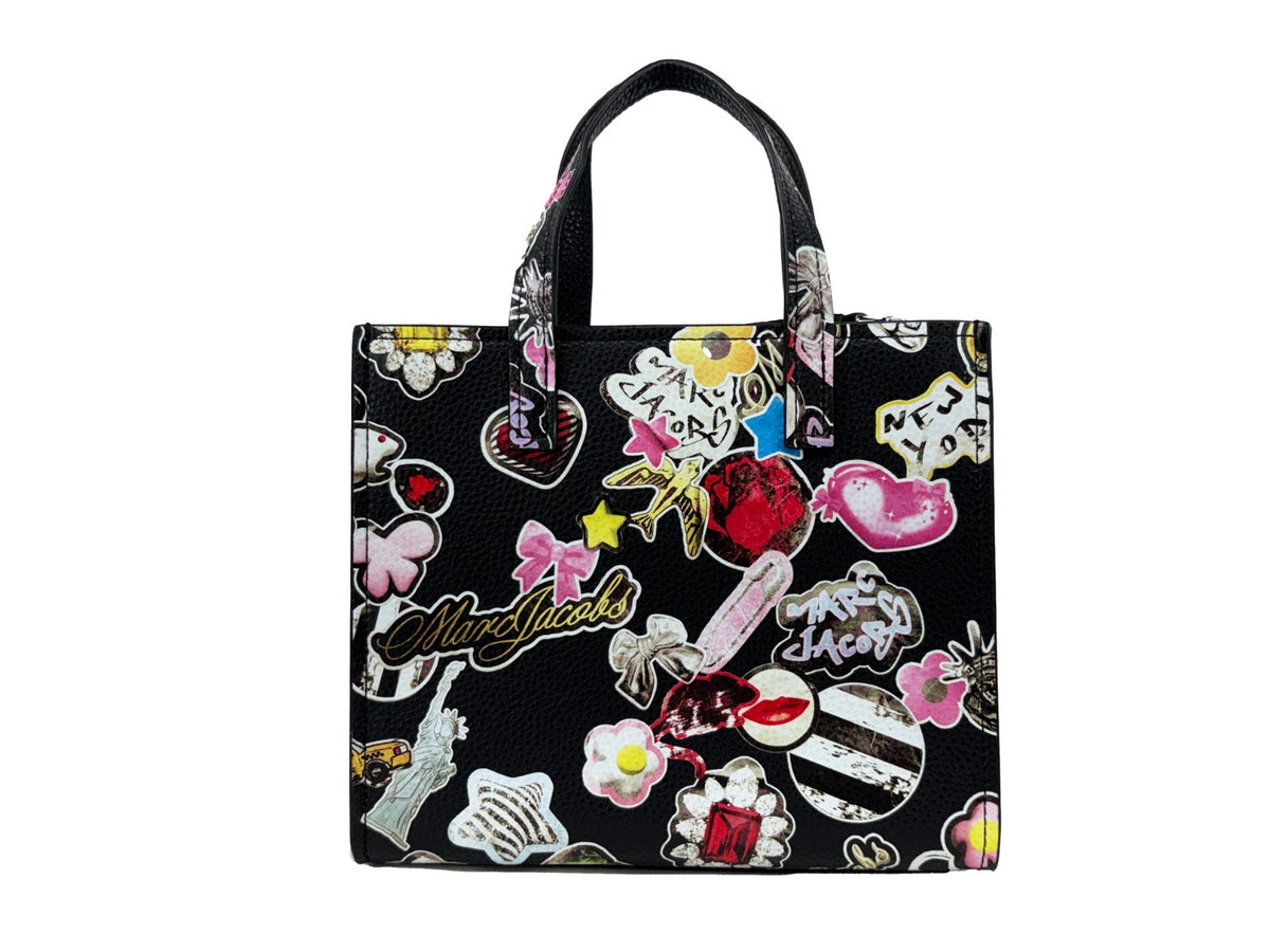 Marc Jacobs | Mini Grind Black Sticker Leather Crossbody Bag