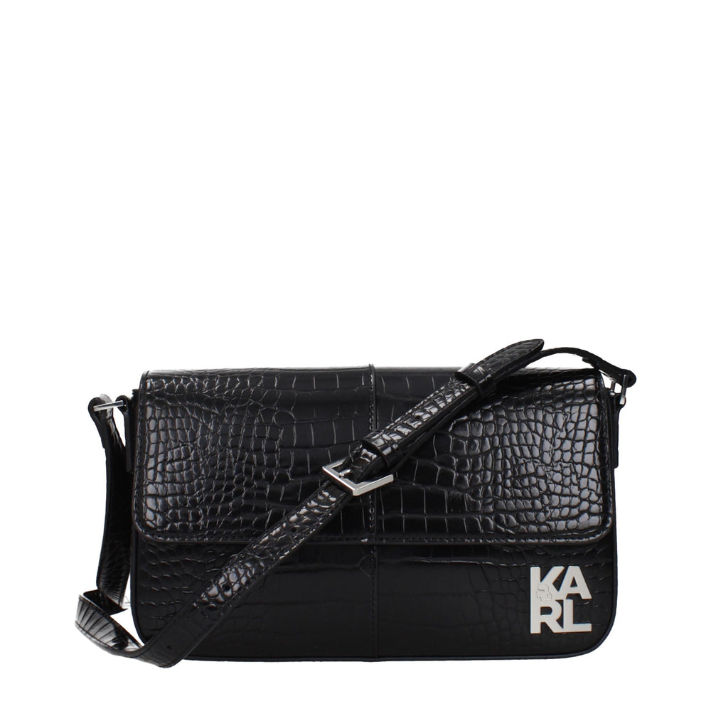 Karl Lagerfeld | Black Polyethylene Shoulder Bag