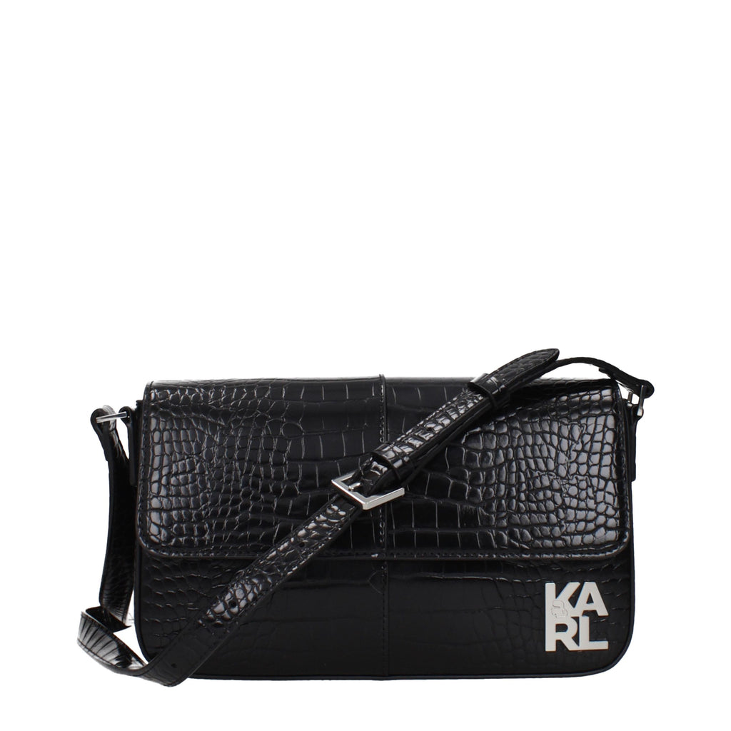 Karl Lagerfeld | Black Polyethylene Shoulder Bag