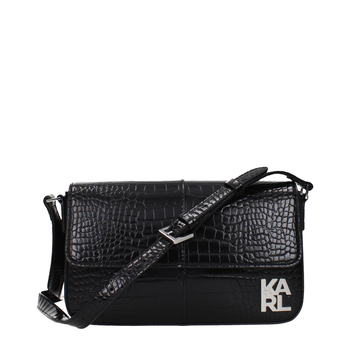 Karl Lagerfeld | Black Polyethylene Shoulder Bag