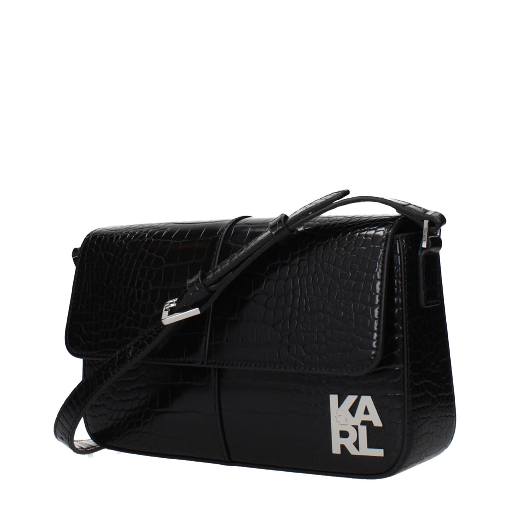 Karl Lagerfeld | Black Polyethylene Shoulder Bag