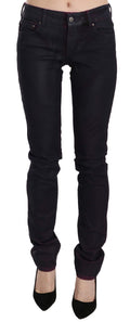 Just Cavalli | Black Cotton Low Waist Skinny Denim Pants