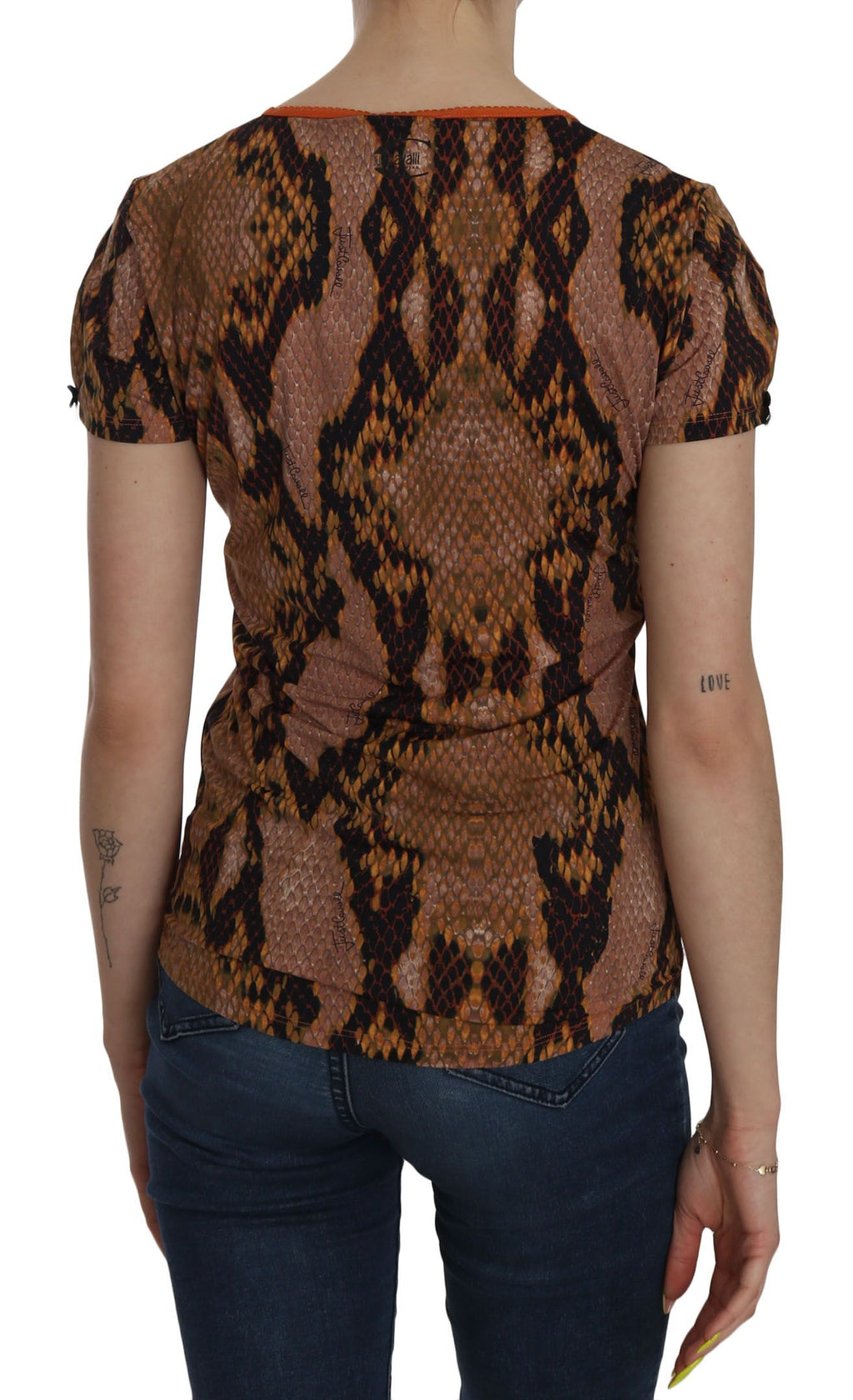 Just Cavalli | Snake Skin Print Short Sleeve Top T-shirt