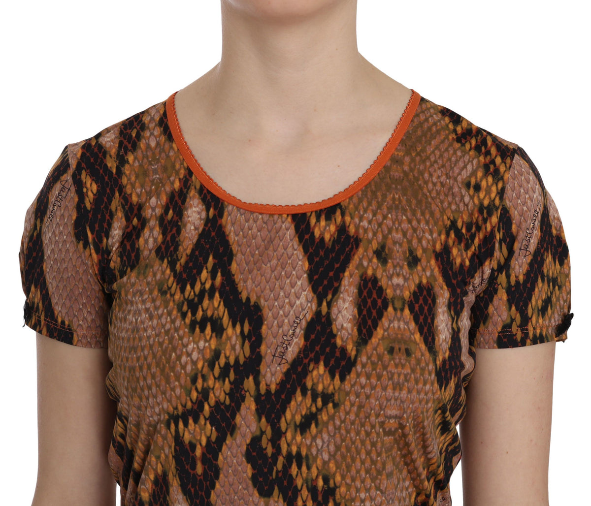 Just Cavalli | Snake Skin Print Short Sleeve Top T-shirt