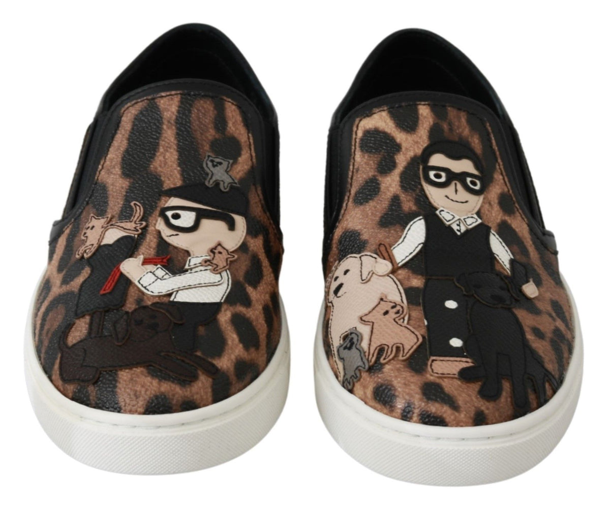 Dolce & Gabbana | Leather Leopard #dgfamily Loafers Shoes