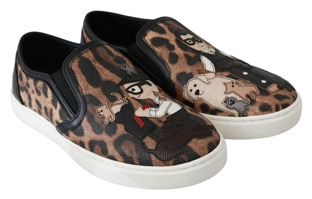 Dolce & Gabbana | Leather Leopard #dgfamily Loafers Shoes