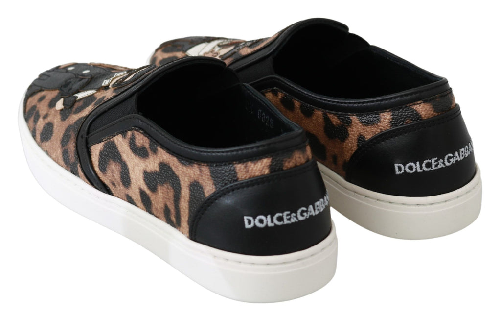 Dolce & Gabbana | Leather Leopard #dgfamily Loafers Shoes