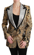 Dolce & Gabbana | Black Gold Jacquard Blazer Jacket
