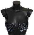 Roberto Cavalli | Black Lace Reggiseno Nylon Bra Underwear