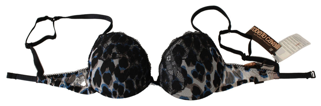 Roberto Cavalli | Black Lace Reggiseno Nylon Bra Underwear