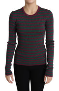 Dolce & Gabbana | Multicolor Stripes Crew Neck Pullover Sweater
